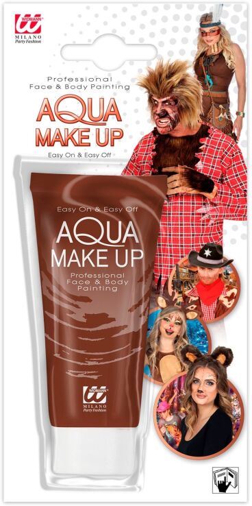 WM Aqua MakeUp Καφέ Σε σωληνάριο 30ml (02385) (1)