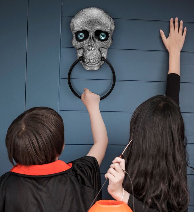WM Door Knocker Νεκροκεφαλή Με Κίνηση & Ήχο (21059) (3)