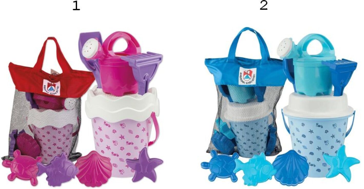 Androni Giocattoli Sea Shell Τσάντα-Κουβαδάκι Αξεσουάρ-2 Σχέδια (7204-00SH) (1)