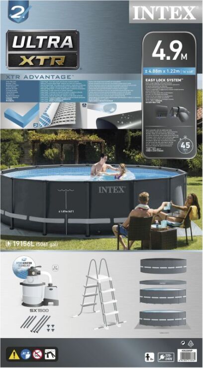 Intex Πισίνα-Ultra Xtr Frame Set 4.88m x 1.22m (26326NP) (1)