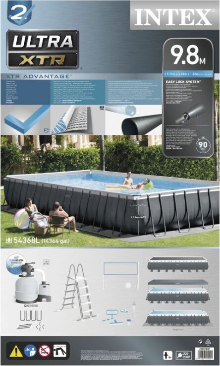 Intex Πισίνα-Ultra Xtr Rectangular Frame 9.75m x 4.88m x 1.32m (26378NP) (2)