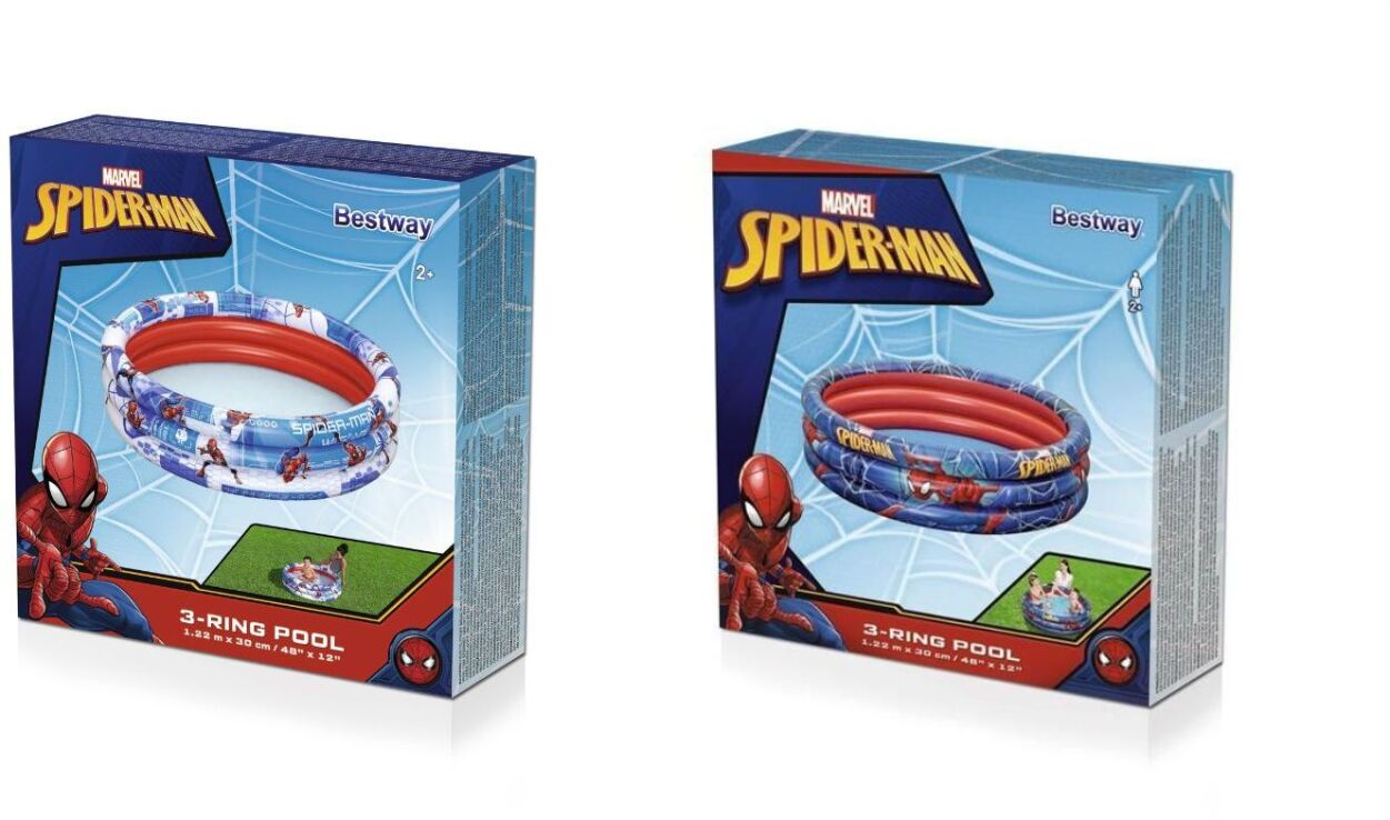 Bestway Spiderman Πισίνα 3-Ring 122x122x30cm-2 Σχέδια (98018) (2)