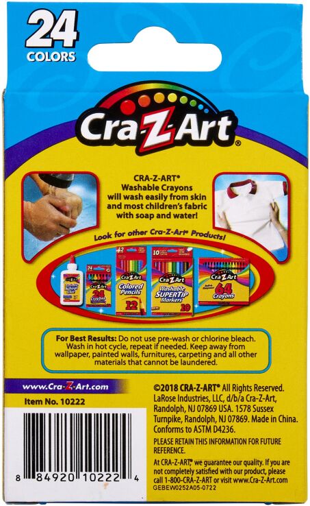 Cra-Z-Art Κηρομπογιές Washable 24Τμχ (10222) (3)
