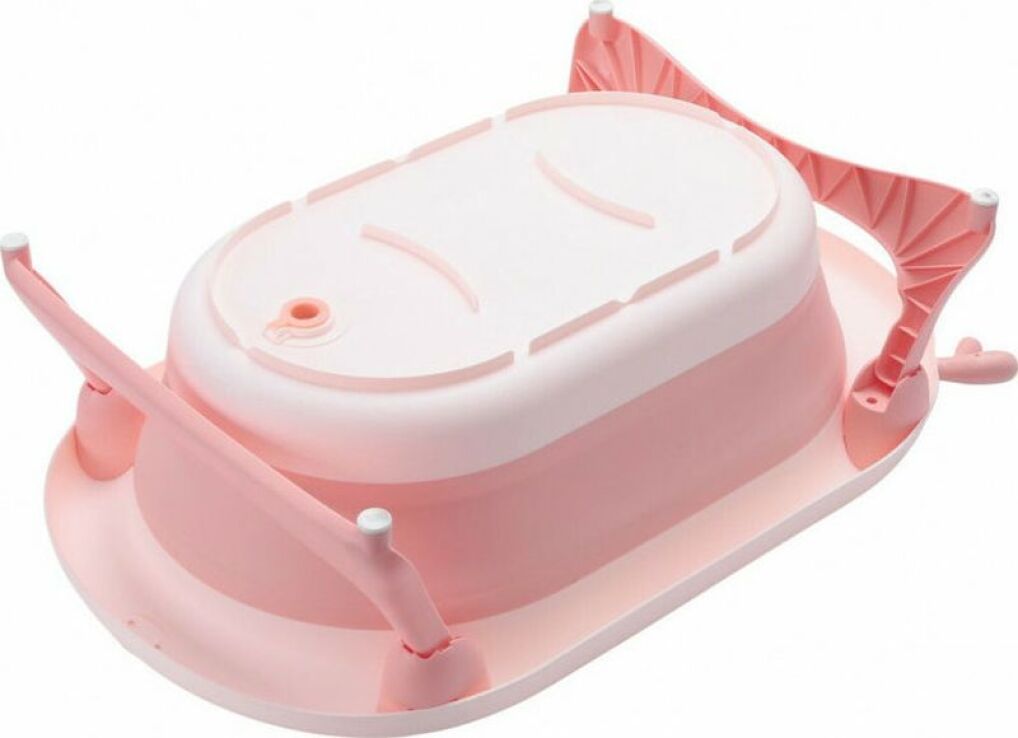 Kikkaboo Μπανιέρα Πτυσσόμενη Ταξιδιού Foldy Pink (31402010022) (1)