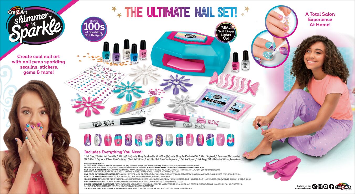 Cra-Z-Art Shimmer 'N Sparkle Manicure & Pedicure Deluxe Σαλόνι Ομορφιάς (65590) (6)