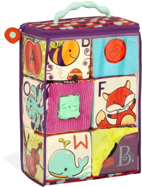 B.Toys Μαλακοί Κύβοι ABC Block Party 6Τμχ (BX1661Z) (1)