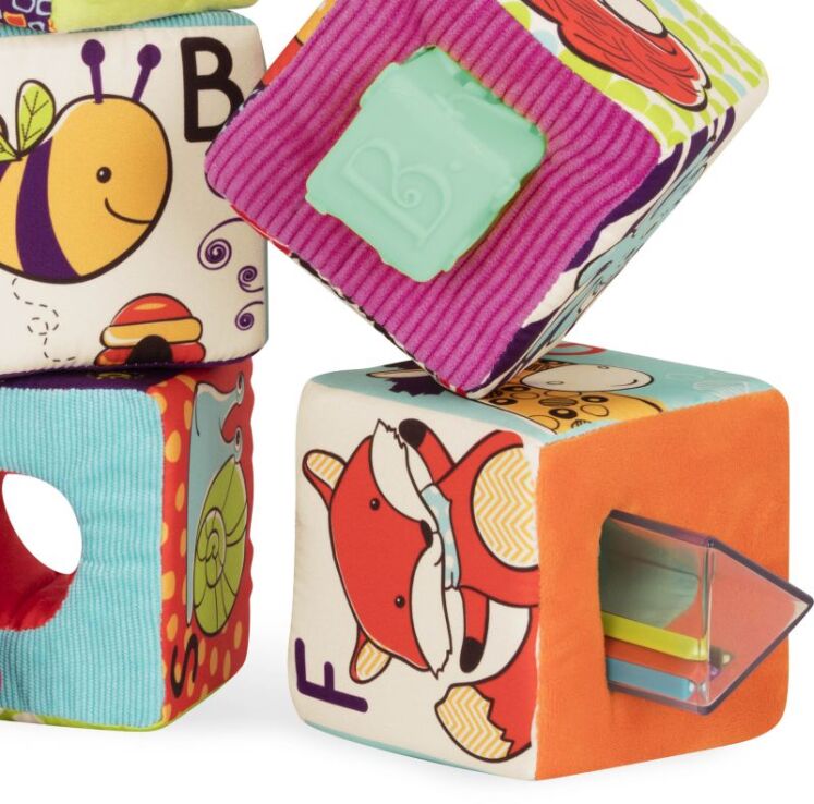 B.Toys Μαλακοί Κύβοι ABC Block Party 6Τμχ (BX1661Z) (2)