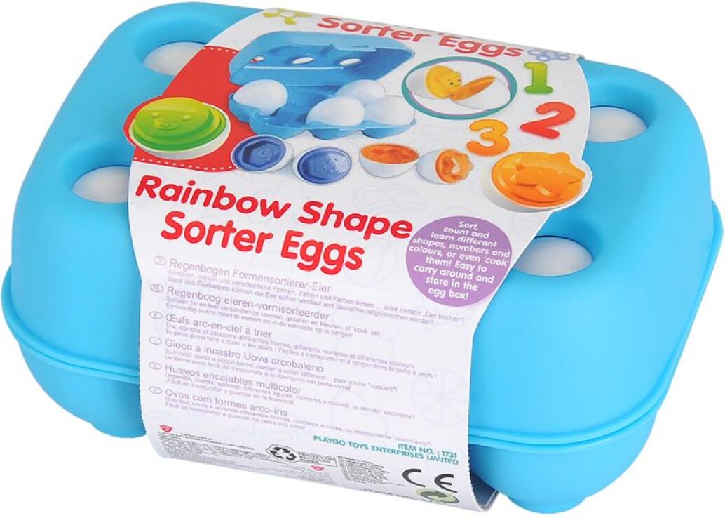 Playgo Σετ Rainbow Shape Sorter Eggs (1731) (1)
