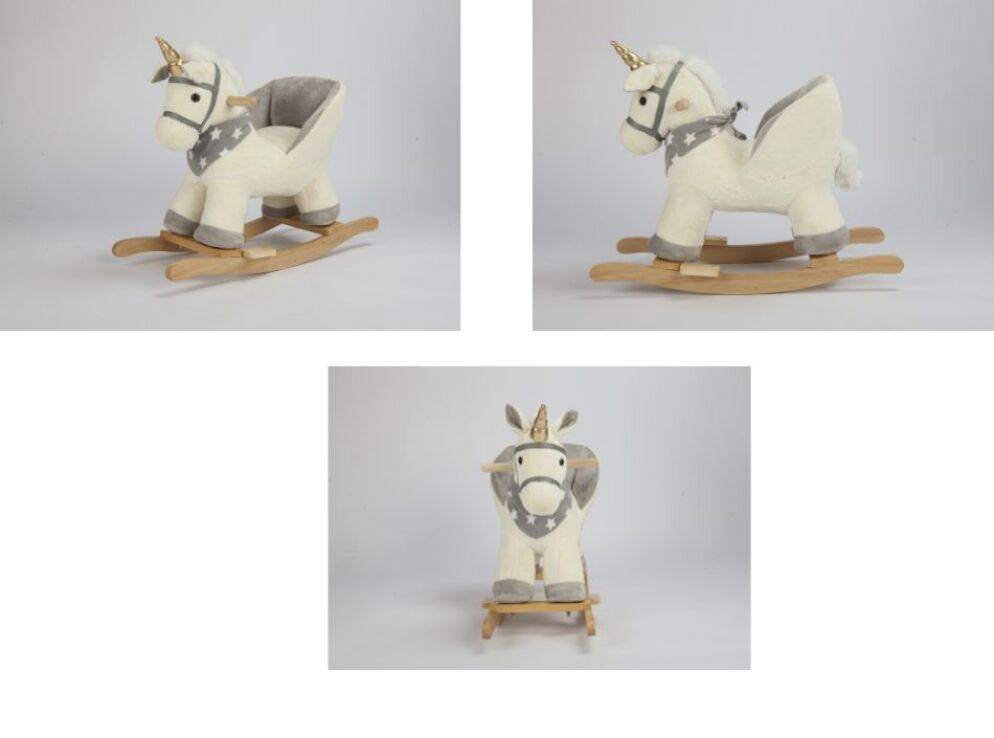 High Hope Κουνιστός Μονόκερος Μπεζ Με Ήχο (JR291-BEIGE) (1)