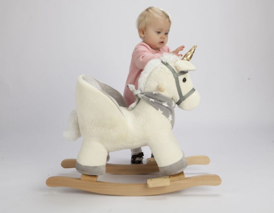 High Hope Κουνιστός Μονόκερος Μπεζ Με Ήχο (JR291-BEIGE) (2)