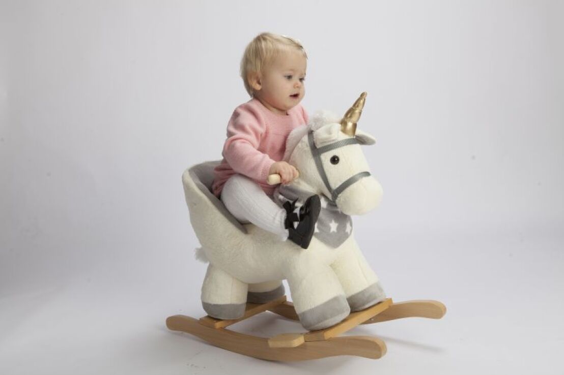 High Hope Κουνιστός Μονόκερος Μπεζ Με Ήχο (JR291-BEIGE) (3)