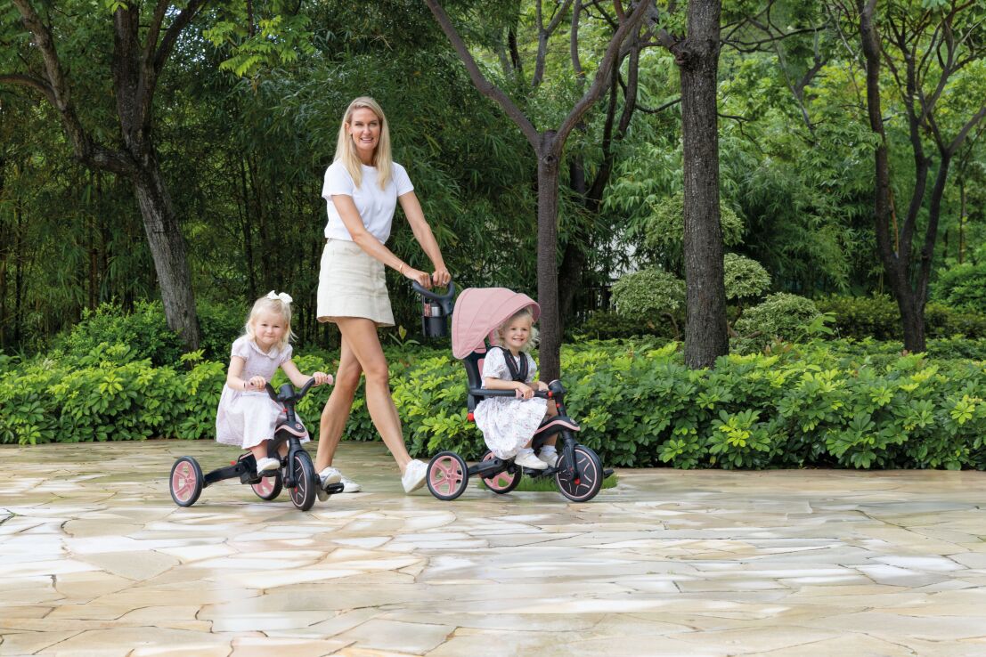 Globber Τρίκυκλο Trike Explorer Foldable 4 In 1 Pastel Pink (732-210) (6)