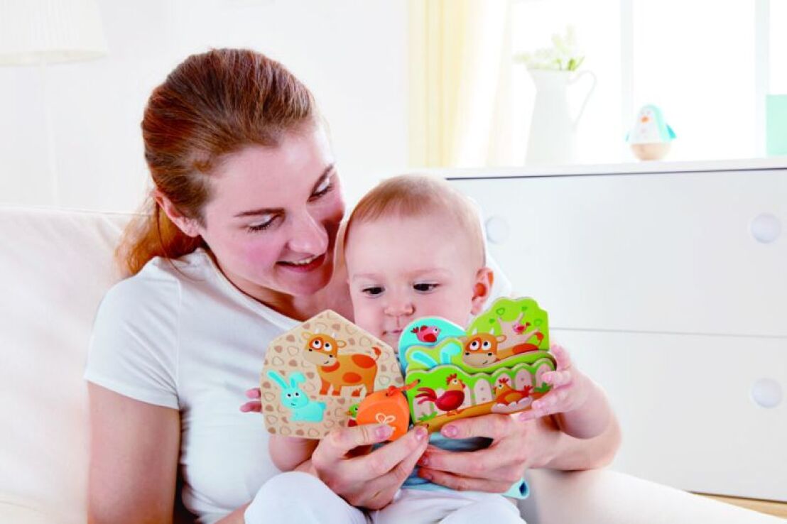 Hape Early Explorer Ξύλινο Baby's Farm Animal Βιβλιαράκι (E0046A) (3)