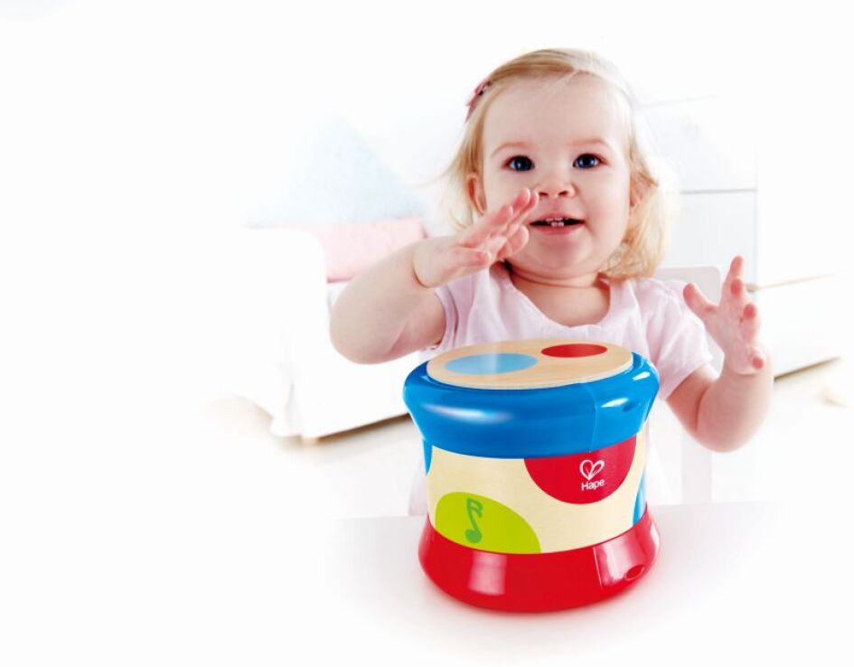 Hape Early Melodies Ξύλινο Τύμπανο Baby Drum (E0333) (2)
