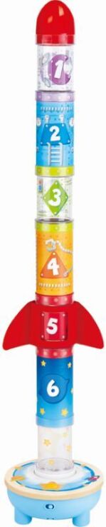Λαμπάδα Hape Early Explorer Ξύλινος Πύραυλος Ball Air Stacker (E0387B) (1)