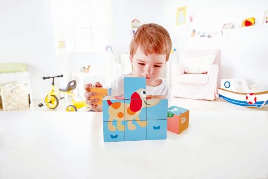 Hape Pepe & Friends Ξύλινο Πάζλ Κύβοι Friendship (E0452A) (2)