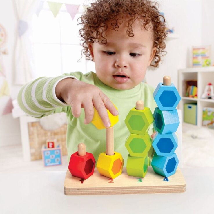 Hape Early Explorer Ξύλινο Counting Stacker (E0504) (1)