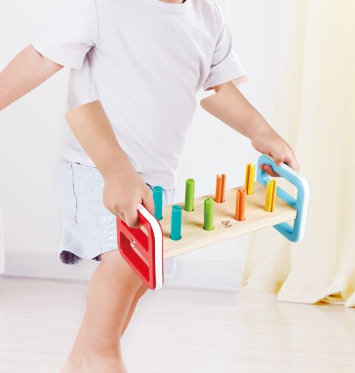 Hape Early Explorer Ξύλινο Σετ Σφηνώματα Rainbow Pounder (E0506B) (2)