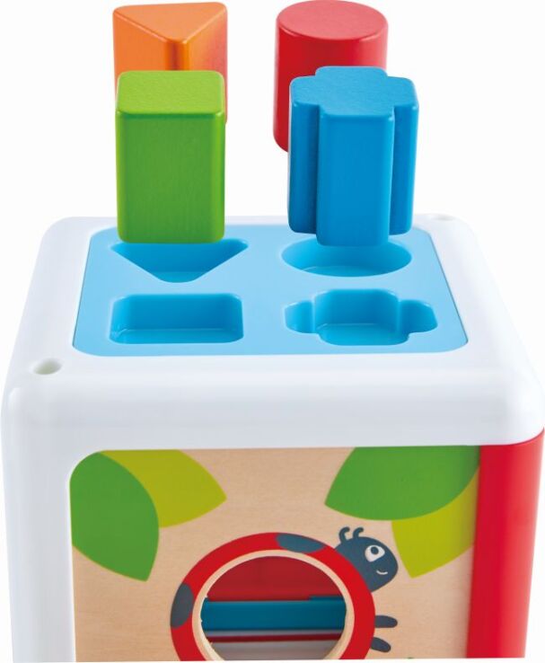 Hape Early Explorer Ξύλινο Shape Sorting Box-Garden (E0507) (1)