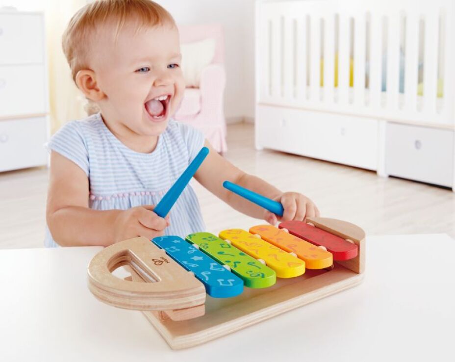 Hape Early Melodies Ξύλινο Ξυλόφωνο Rainbow (E0606) (3)