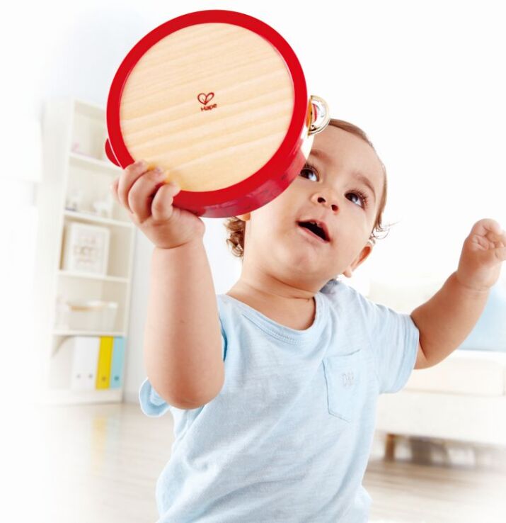 Hape Early Melodies Ξύλινο Ταμπουρίνο Tap-Along (E0607) (2)
