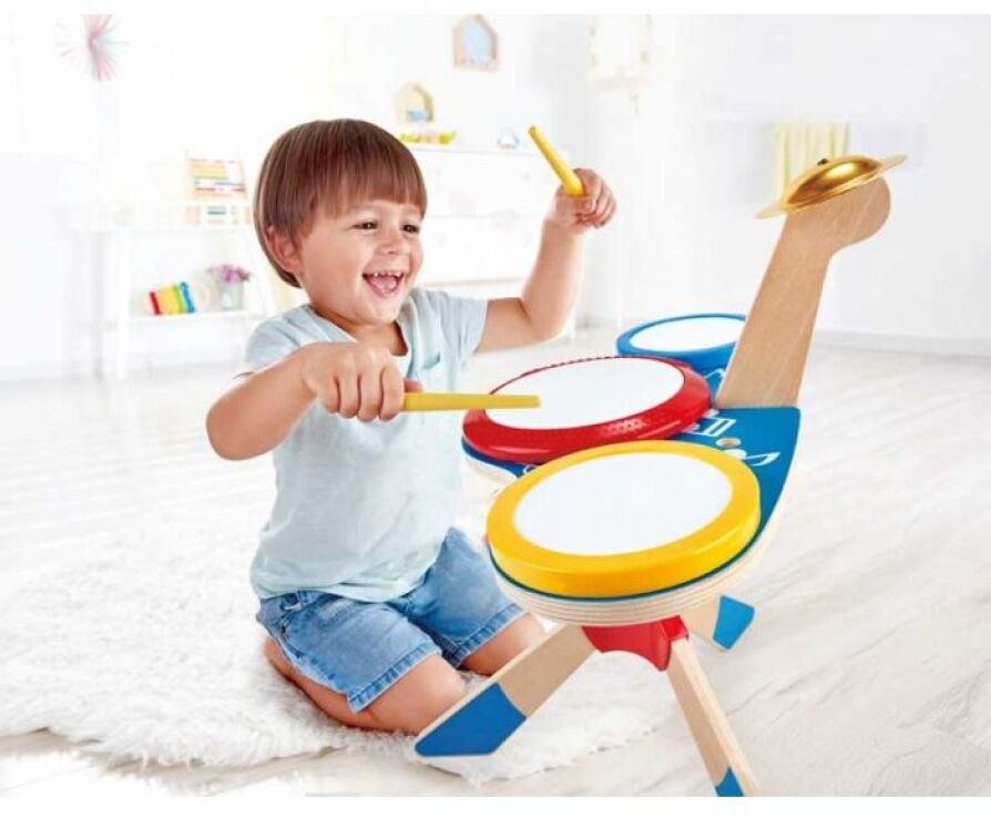 Hape Early Melodies Ξύλινα Drums Set Rock & Rhythm Band (E0613) (2)