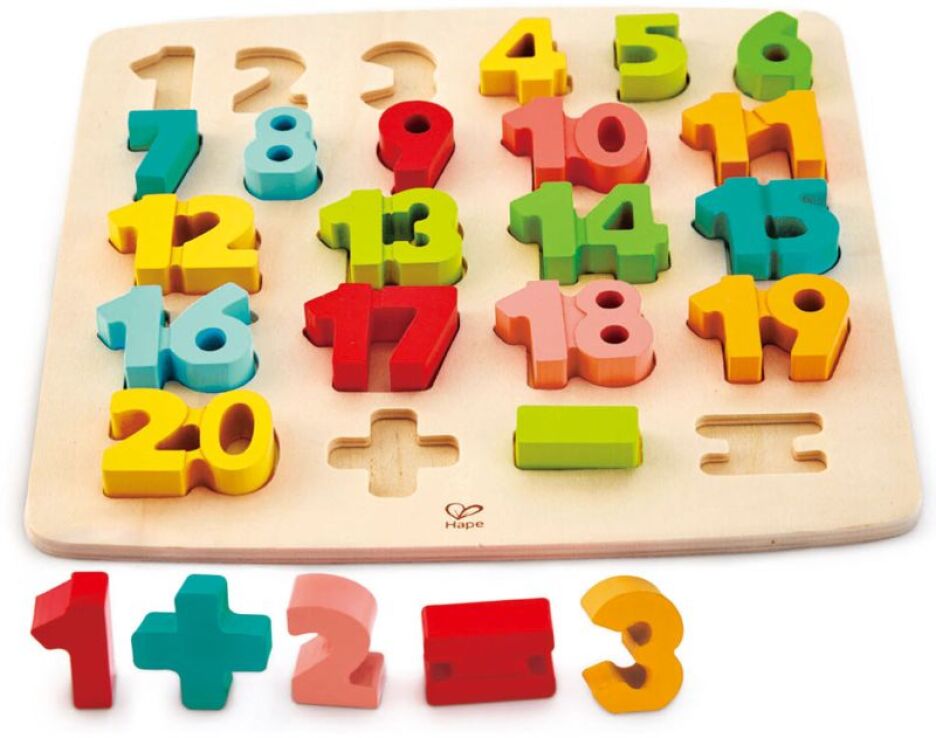 Hape Happy Puzzles Ξύλινο Παζλ Αριθμοί Chunky Number Math Peg (E1550A) (0)