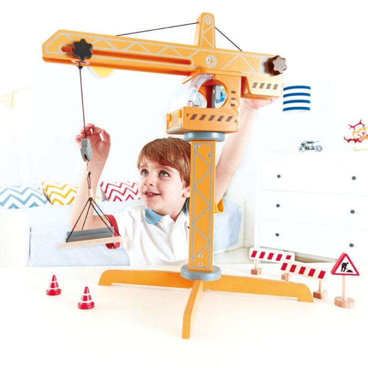 Hape Playscapes Ξύλινος Γερανός Crane Lift (E3011) (2)