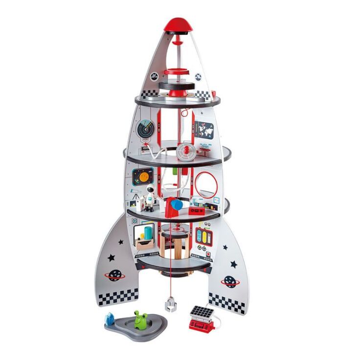 Hape Early Explorer Ξύλινο Διαστημόπλοιο Four-Stage Rocket Ship (E3021A) (0)