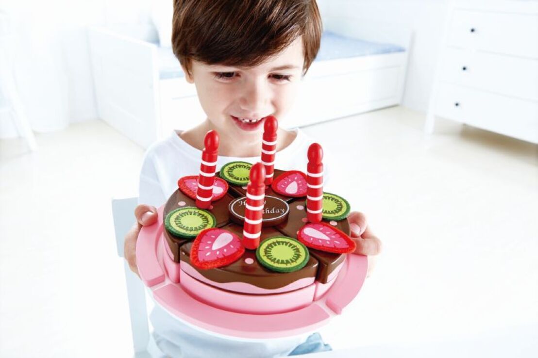 Hape Playfully Delicious Ξύλινη Τούρτα Γενεθλίων Double Flavored (E3140A) (1)