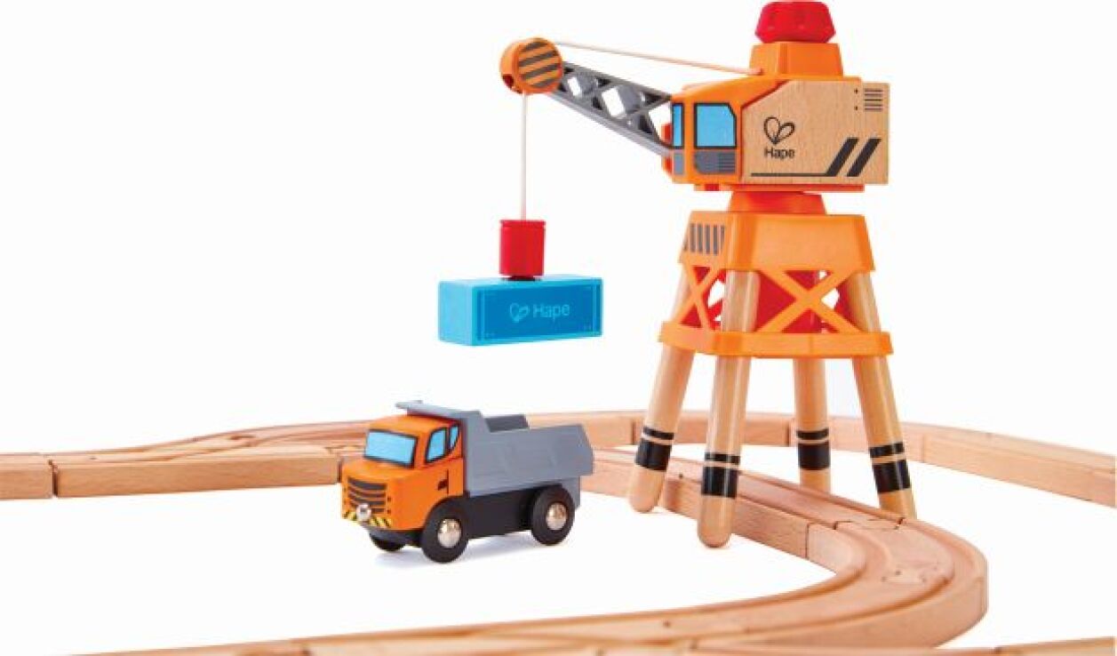 Hape Railway Ξύλινος Γερανός (E3715A) (1)