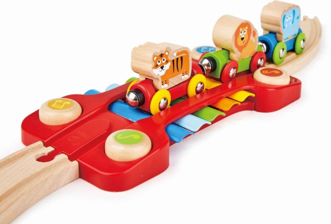 Hape Railway Ξύλινο Σετ Σιδηρόδρομος Music & Monkeys (E3825) (2)