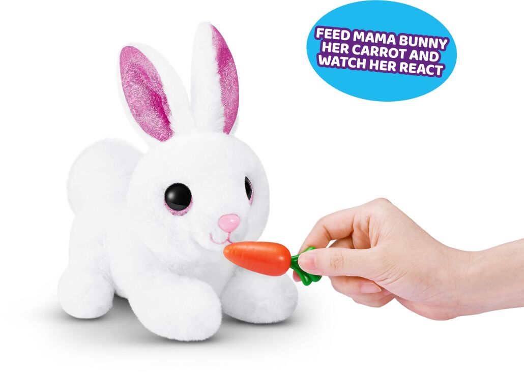 Λαμπάδα Zuru Λούτρινο Pets Alive Mama Bunny & Baby (9554) (5)