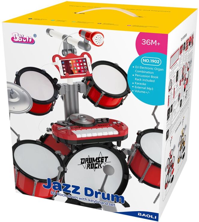 BW Drum Jazz Set With Light-2 Σχέδια (1902-Y) (3)