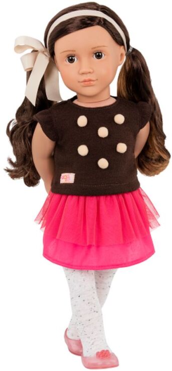 Our Generation Κούκλα Avia With Pom Pom & Polka Dot Tights (BD31257) (2)