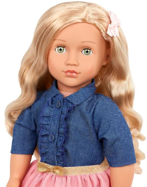 Our Generation Κούκλα Emily With Frilly Denim Shirt & Pink Skirt (BD31475Z) (2)