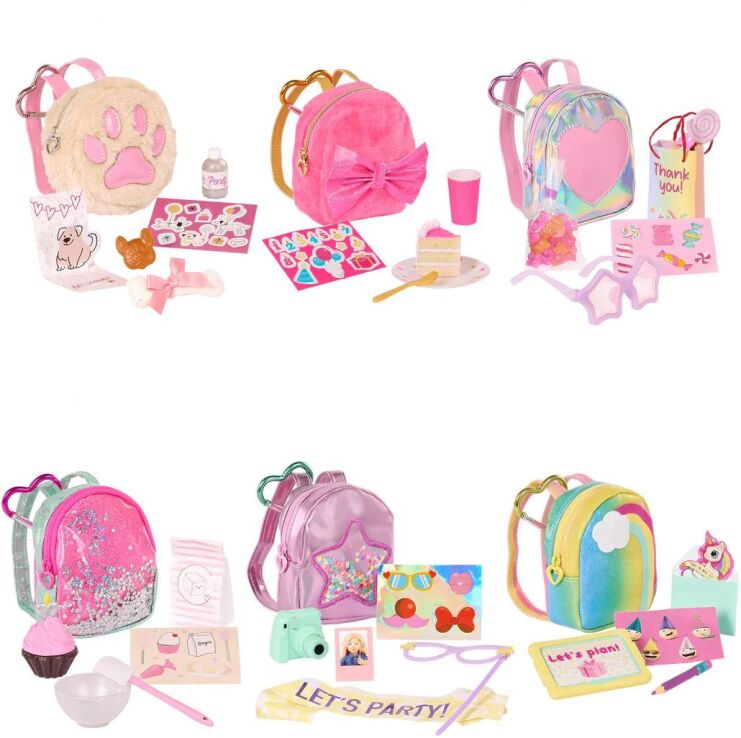 Our Generation Mini Backpack Party With Surprise Accessories-6 Σχέδια-1Τμχ (BD41180GZ) (1)