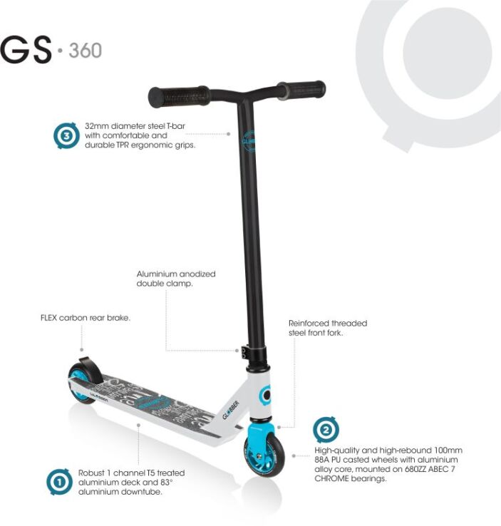 Globber Πατίνι Stunt GS 360 Black-Red (620-102) (5)