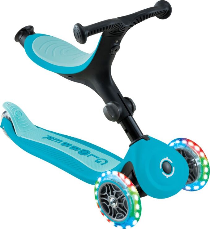 Globber Scooter Foldable Go.Up Active Lights 360 Aqua (749-300) (2)