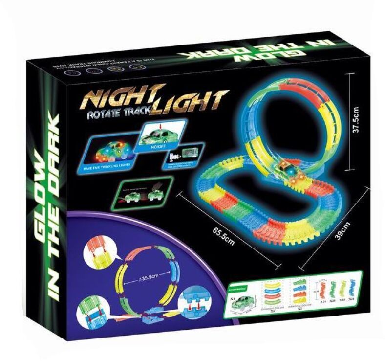 BW Σετ Πίστα Glow In The Dark B/O With Light 105Τμχ (868-169) (2)