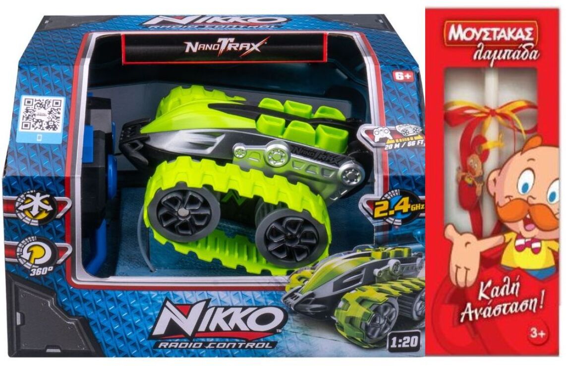 Λαμπάδα Nikko Τηλεκατευθυνόμενο 360° Nanotrax Green 2.4GHZ 1:20 (10181) (0)