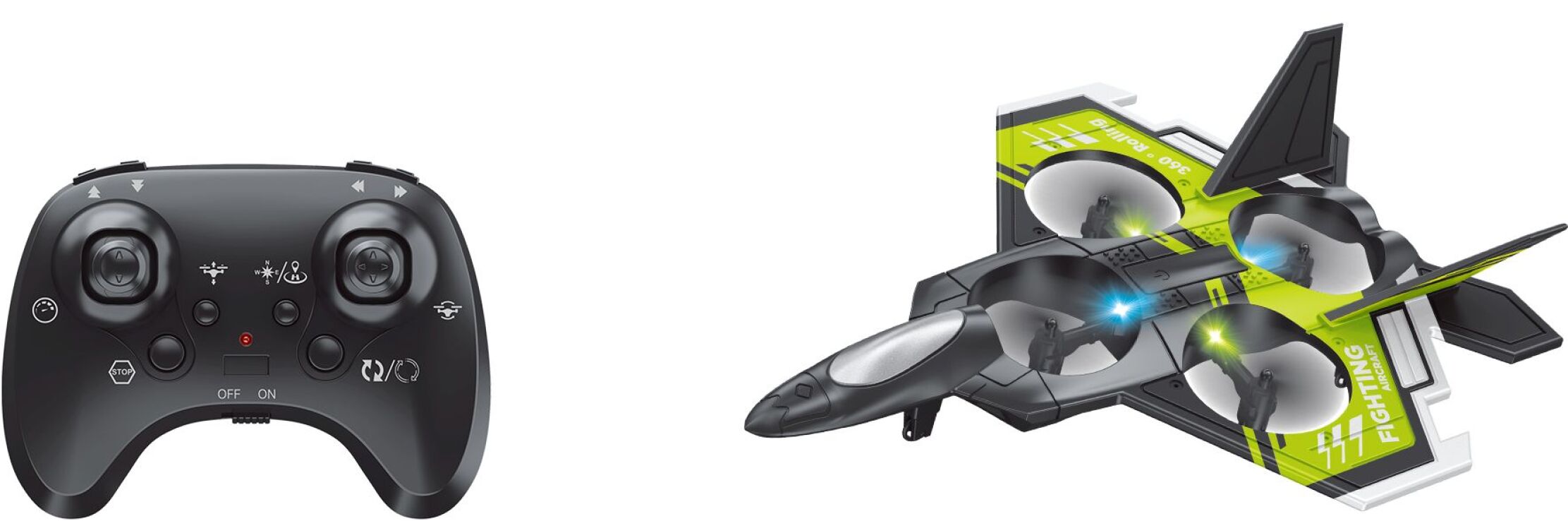 BW Τηλεκατευθυνόμενο Μαχητικό Αεροπλάνο 2.4G With Lights-2 Σχέδια (TY-T17) (3)