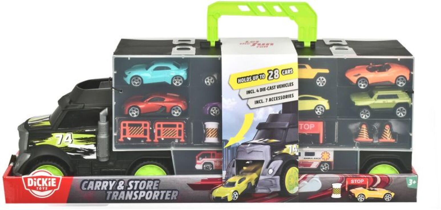 Dickie Σετ Φορτηγό Μεταφορέας Carry And Store + 4 D/C Αυτοκίνητα (203747007) (1)