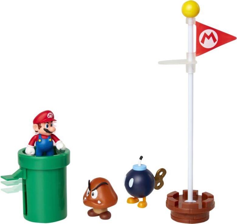 JP Nintendo Φιγούρα 2.5" Super Mario Acorn Plains Diorama Set (85987) (2)
