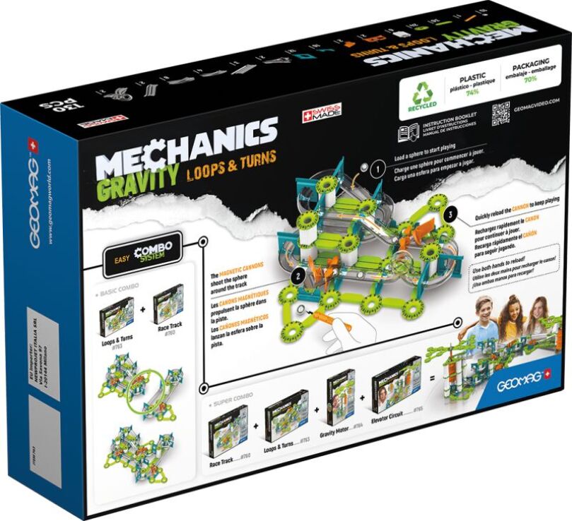 Geomag Σετ Gravity Loops & Turns 130pcs.-Green (PF.530.763.00) (3)