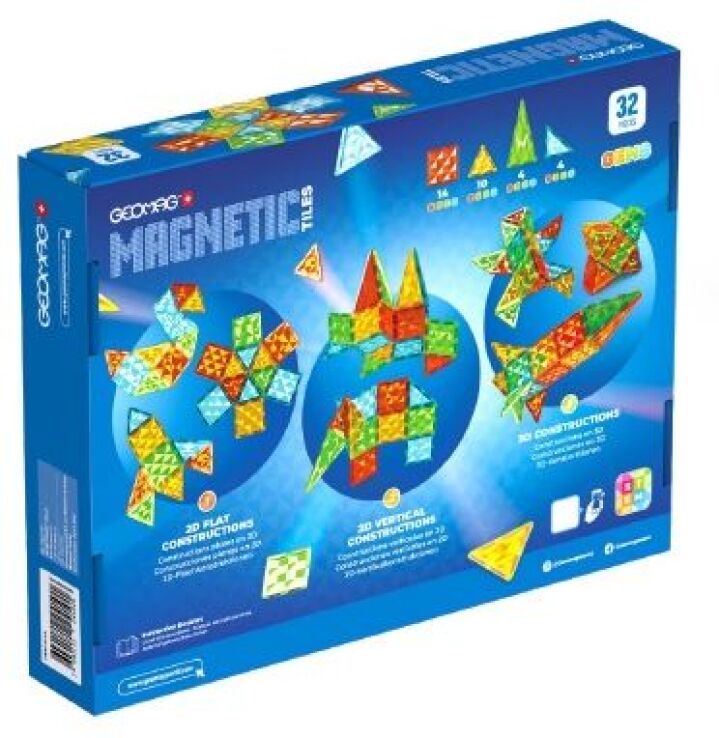 Λαμπάδα Geomag Magnetic Tiles Gems 32pcs. (PF.224.101.00) (5)
