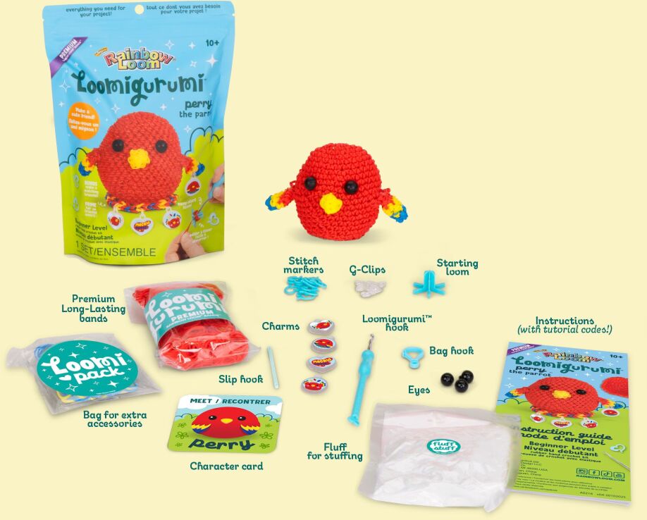 Rainbow Loom Loomigurumi Σετ Παπαγάλος (A0216) (3)