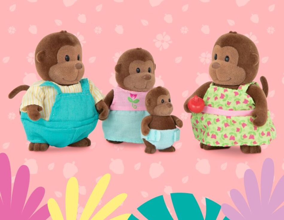 Li'l Woodzeez Monkey Family (WZ6584Z) (2)