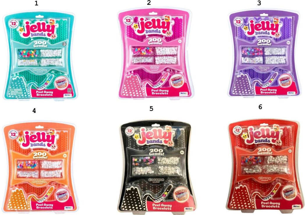 WT Jelly Bands Scented Σετ Χάντρες Κοσμημάτων-6 Σχέδια (WCBUND155-64/65/66) (1)