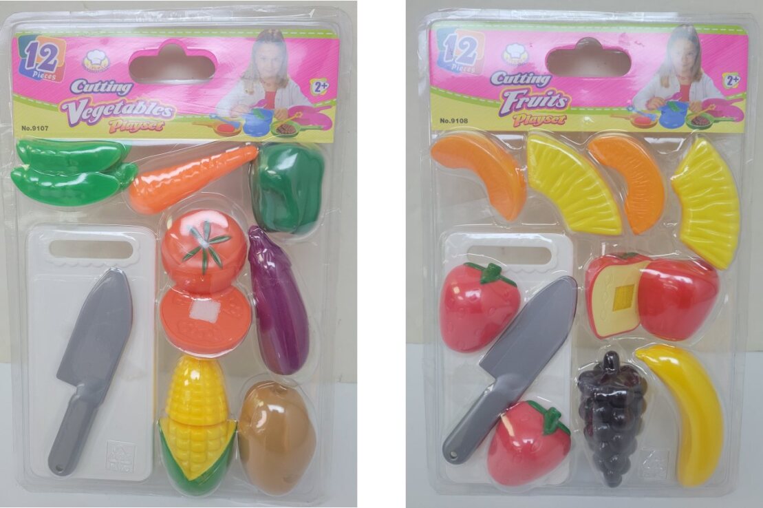 KS Cutting Food Σετ Τροφίμων 12Τμχ-2 Σχέδια (9107-8) (0)